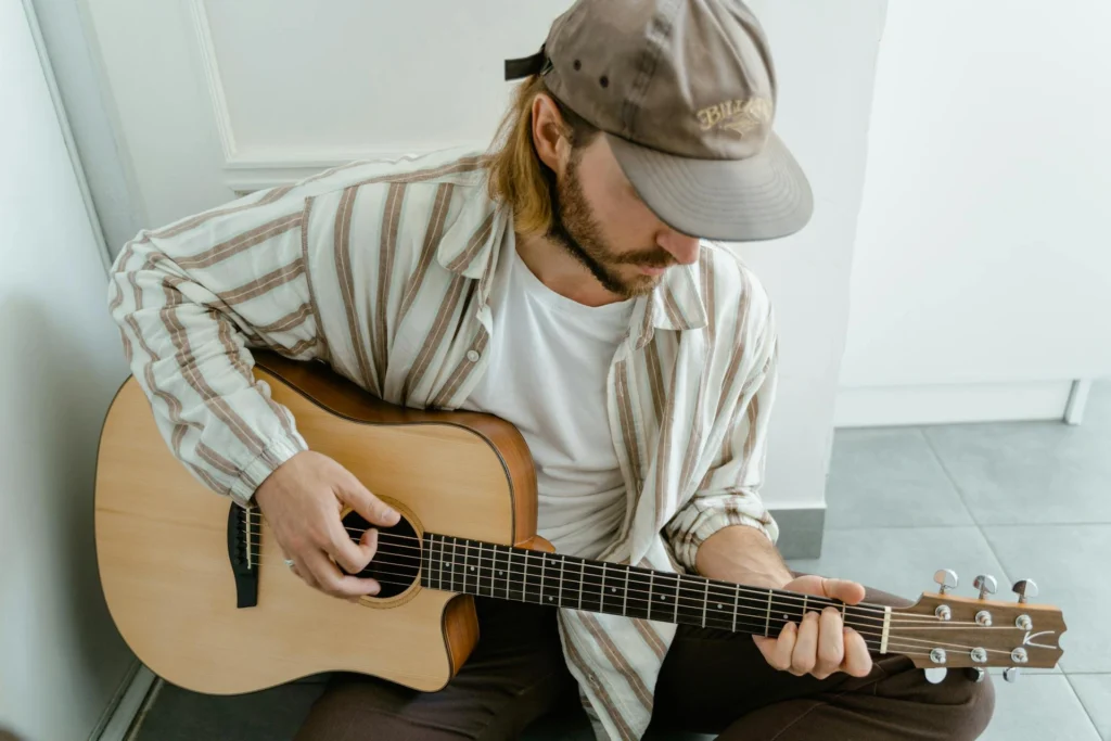 Creative hobbies as distraction like sketching painting or playing guitar